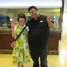 迎えに来てくれた自称「グアムの小錦」さん