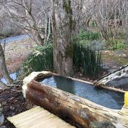 銀婚湯の貸切露天風呂は宿泊客のみです