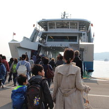 船に乗るところ