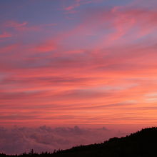 夕焼けがきれいに見えましたが、方向的に夕日は見えませんでした