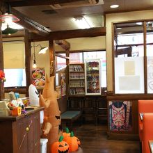 かわいい店内、ハロウィーン仕様♪