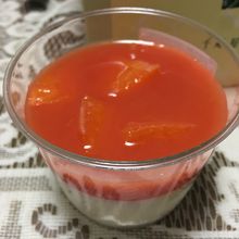 オレンジの杏仁豆腐