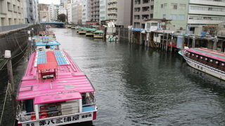 多くの屋形船を見ることができます。