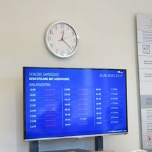 入場券売り場の掲示