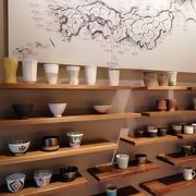 落ち着いた、器の選べるお茶屋さん