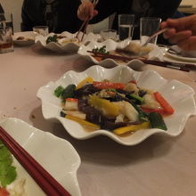 海鼠と野菜料理