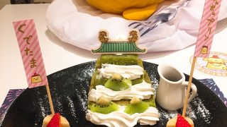 抹茶カステラで名古屋城を表現!　かわいいだけじゃない、味も美味しいキャラカフェ!