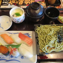にぎり鮨・そばを食べました