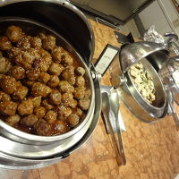 ブッフェ式の朝食　メニューの種類は多いほうです