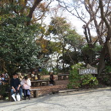 木のベンチと椅子がありました