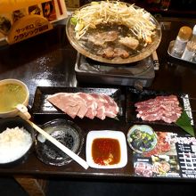 羊肉二種のジンギスカンとご飯