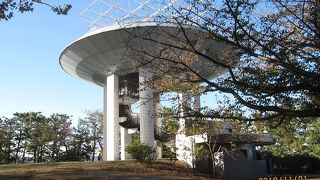 展望台の上からは360度の展望が開くはずですが、周りの樹木が高くてそれほど良く見えません。