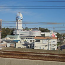 山陽電鉄人丸前駅ホームからの眺め
