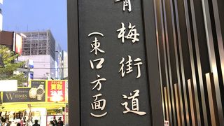 西口ガード下近く