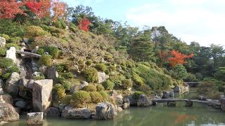 大書院の大広間に座って、のんびりと庭園を堪能できます！