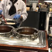 モーニングビュッフェのオムレツ