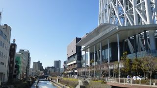 まさに　スカイツリーの足元です