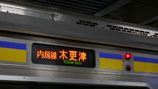 電車の本数は少ないです