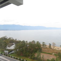 お部屋から琵琶湖が見える