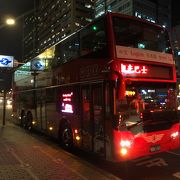 二階建てバスから見る台北の夜景は絶品！