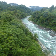 車窓から見る常願寺川