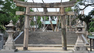 数方庭祭の準備をしていた忌宮神社