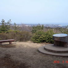 小木津山自然公園の展望台の風景