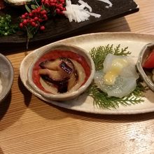 刺身こんにゃくと野菜