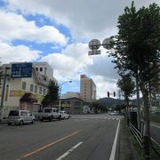 会津若松市街北側の幹線道路。
