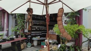 個性的なお店が並ぶ