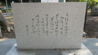 「かなりや」の最終節が刻まれている綺麗な歌碑です