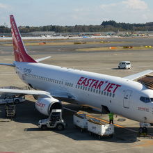 機材は小さなＢ７３７です。