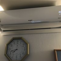 エアコンは設定温度がエアコン本体に表示されます。