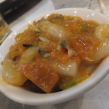 カボチャとお餅（うどん） 変った味覚と食感です