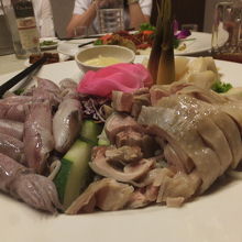 烏賊、鶏肉、筍