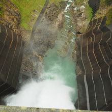 真上から見た観光放水