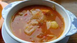 山頂でロシア料理