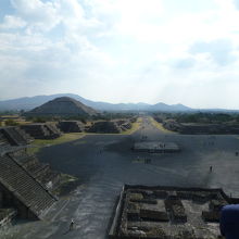 遺跡を一望