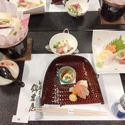 田舎道にポツンとある和食/懐石料理のお店です(忘年会で利用)