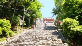 長い階段。そこからの眺めは電車の引き上げ線がばっちり。