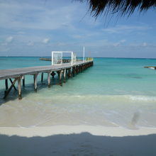 席からみえるカリブ海