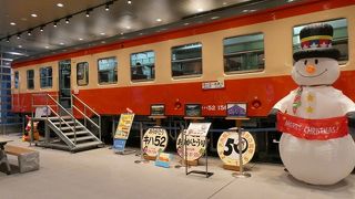 鉄道模型のジオラマとキハの展示