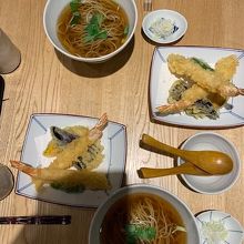 大海老天ぷら そば