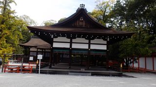 葵祭の時御神宝を奉納する建物