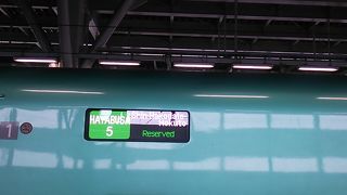 2018年４月14日の新青森11時21分発はやぶさ５号新函館北斗行きの様子