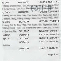 ロッカー番号が書かれたメモ。個人情報が裏に列記されていた。