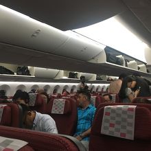 KUL→成田便の機内
