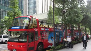 オープンルーフから見る東京は新鮮