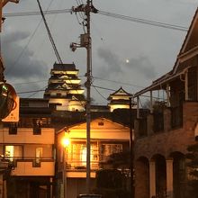 公園の前に立つと大須城の天守閣が美しく見えていました。