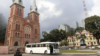 残念なことに、工事中で聖堂の中には入れず。(2018年10月現在）